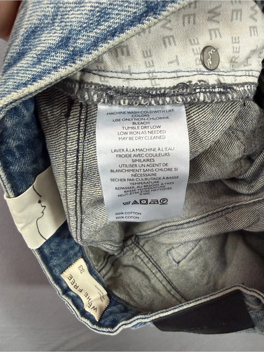 Free People Solana Low Rise Long Denim Shorts 33 NWT
